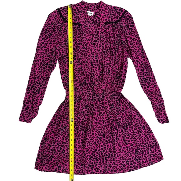Zadig & Voltaire Reveal Leopard Print Mini Dress Framboise Pink Small Coquette - Picture 8 of 9